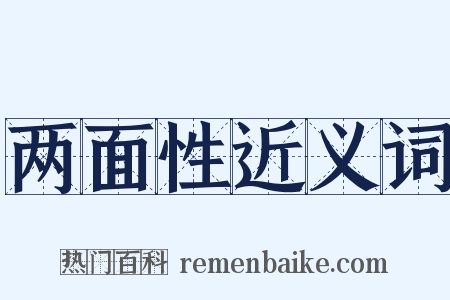 两面性近义词是什么意思的图片